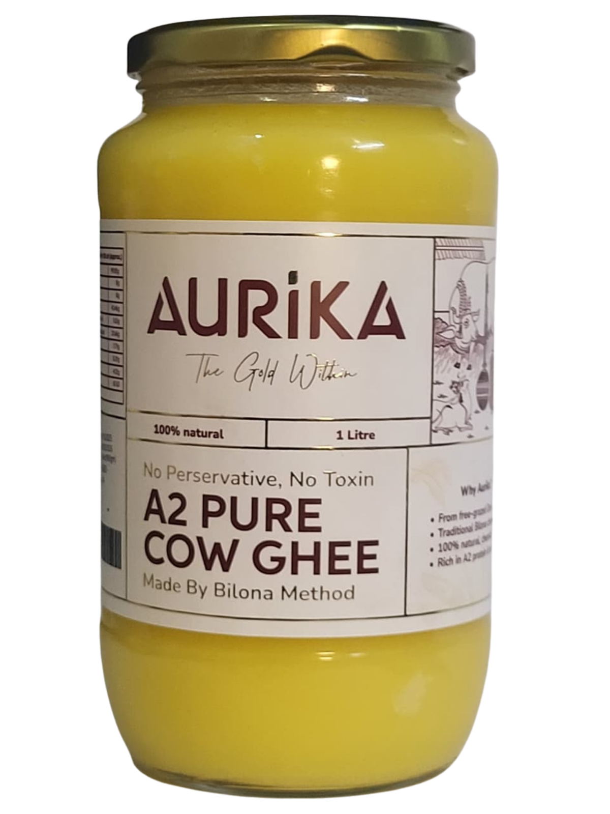 Aurika A2 Cow Ghee (1 Liter)